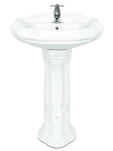 Ceramic Wash Basin - 20x12 Inch, Polished Surface Finishing, Elegant Look, Crack Resistant, Easy To Clean, Easy To Install, Long Functional Life