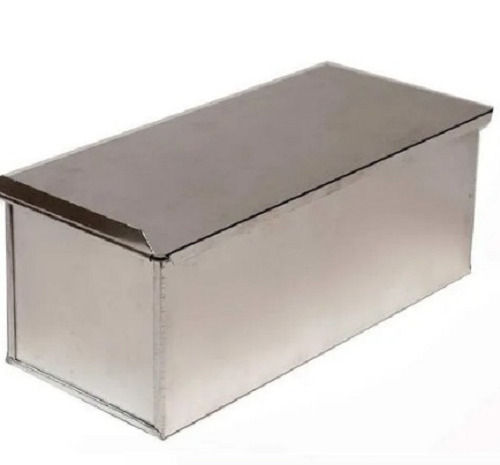 Glossy Ruggedly Constructed Rectangular Aluminum Bread Mould (4X4X 8 Inches)