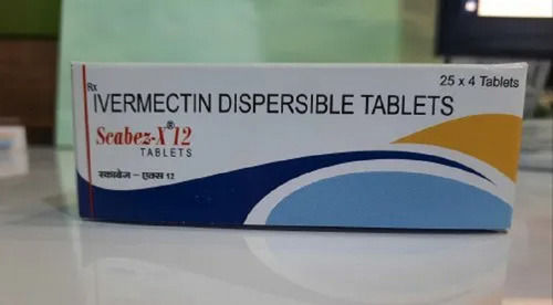 Scabez-X12 Ivermectin 12 MG Dispersible Tablet, 25x4 Pack