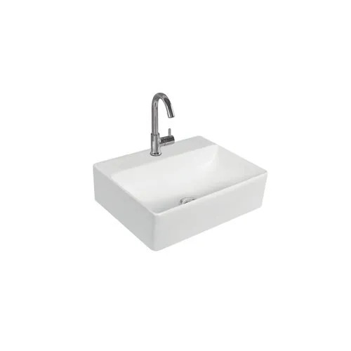 Ceramic Wash Basin - 20x14 Inch, Plain Design with Rugged Durability and Abrasion Resistance