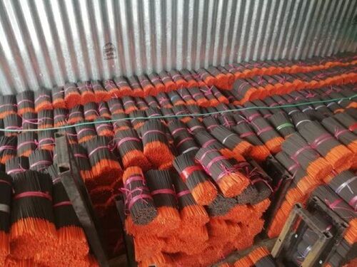 8 इंच काले और लाल रॉ अगरबत्ती स्टिक