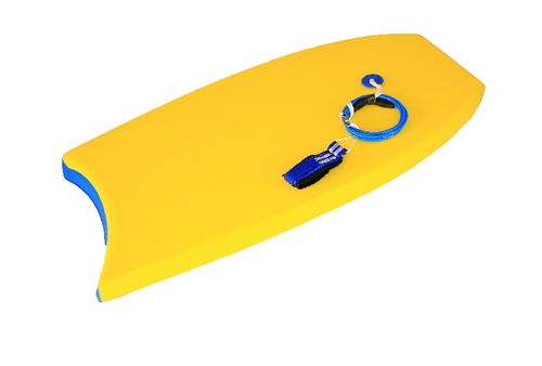 85.5i  48.8i  6cm PE/EVA Foam Swimming Body Board with Single Color Printing and Leash Rope