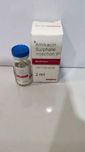 Amimaxa Amikacin Sulphate 250 MG Antibiotic Injection, 2 ML Vial