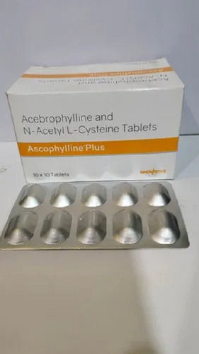 Ascophylline Plus Acebrophylline And N-Acetylcysteine Tablets, 10x10 Alu Alu