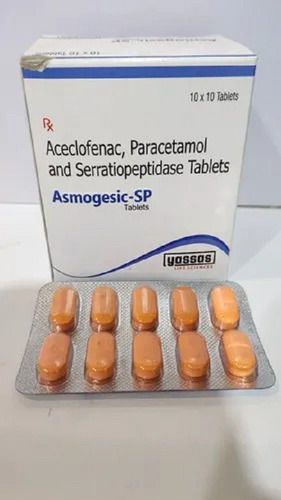Asmogesic-SP Aceclofenac, Paracetamol And Serratiopeptidase Tablet