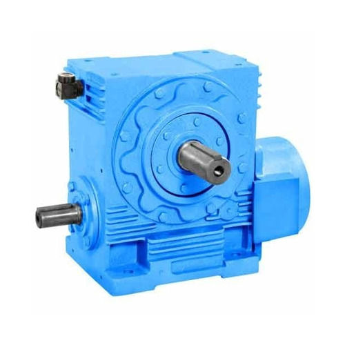 Blue Rectangular Shape Power Transmission Cast Iron Gear Box