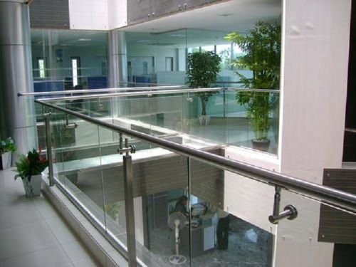 Commercial Stainless Steel Glass Railing For Office And Hotel Use