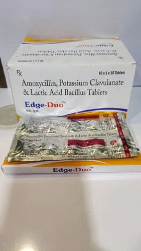 Multicolor Edge-Duo Amoxicillin, Potassium Clavulanate And Lactic Acid Bacillus Tablets