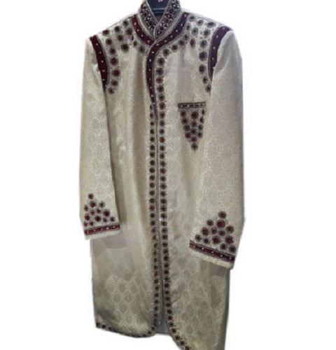 Party Wear Full Sleeve Regular Fit Cotton Designer Sherwani For Men Age Group: 18 Above