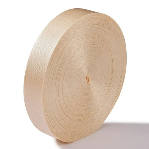 0.6 Mm Eco-Friendly Apricot Polyester Webbing, 38mm Width