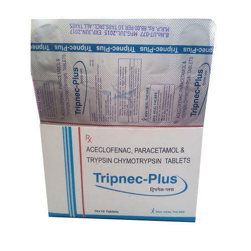 Aceclofenac Paracetamol And Trypsin Chymotrypsin Tablets