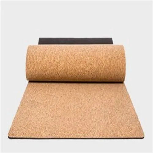 White Eco Friendly And Portable 6 X 2 Feet And 4Mm Thickness Cork Yoga Mat 