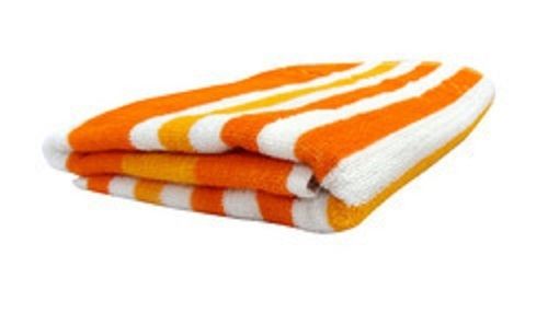 Environment Friendly Yellow With White Rectangle Shape Terry Towel