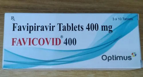 Favicovid Favipiravir Tablets 400mg, 1x10 Tablets Strips Pack