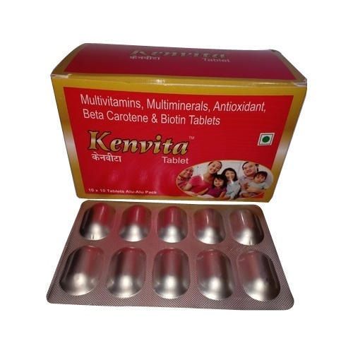 Kenvita Multivitamin, Multiminerals, Antioxidant, Beta Carotene And Biotin Tablet Equipment Materials: Metal