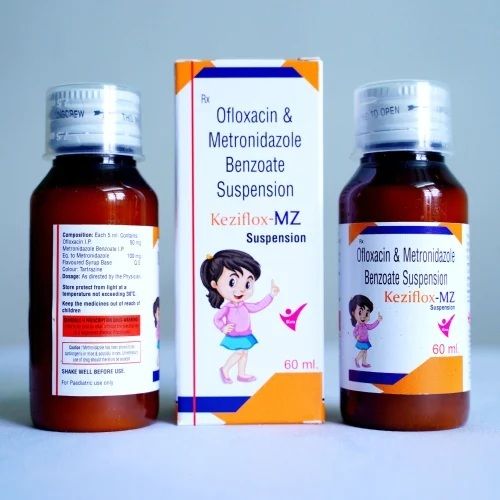 Stainless Steel Keziflox-Mz Ofloxacin And Metronidazole Benzoate Antibiotic Pediatric Suspension