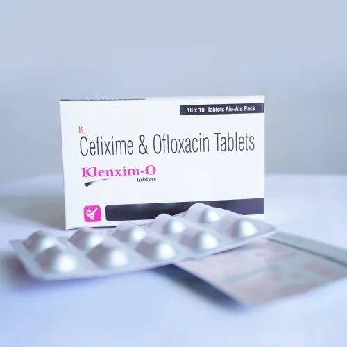 Klenxim-O Cefixime And Ofloxacin Antibiotic Tablet, 10x10 Alu Alu