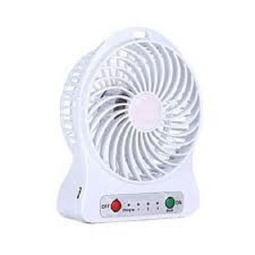 Portable And Durable Plain White Plastic 3 Blade Electrical Miniature Fan