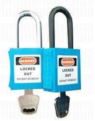 Blue Portable Light Weight Square Steel Door Lockout Padlock For Security Purposes