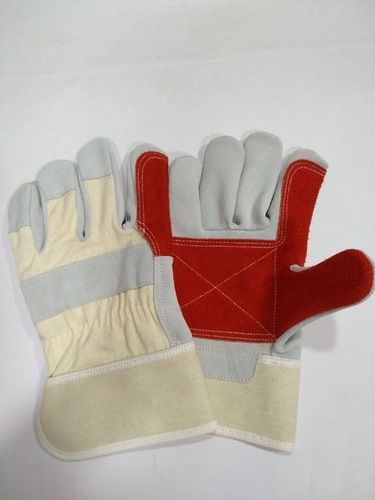 High Steel Pure Leather Full Finger Gloves For Construction Use, Attractive Pattern