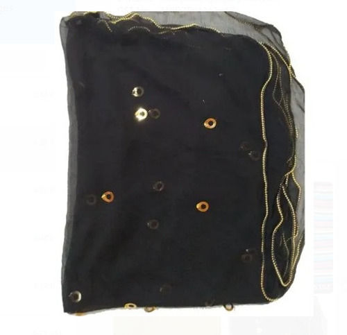 Shrink Resistance Casual Wear Rectangular Pearl Work Soft Net Dupatta (2.6 Meter)