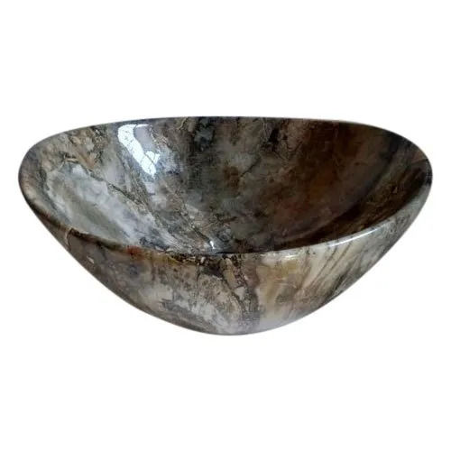 Smooth Texture Easy To Clean Round Marble Corner Table Top Wash Basin Hardness: Hard