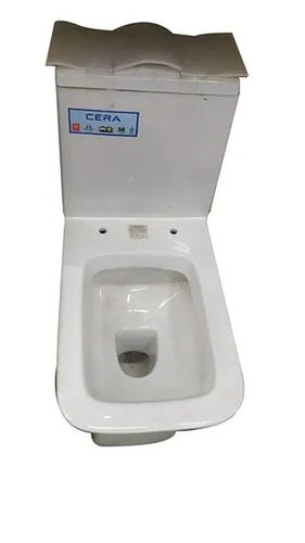 Cera Western Toilet - Floor Mounted Ceramic, Glossy Finish | Easy To Install, Scratch Resistant, Open Front Design