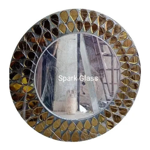 Crack Resistance Skin Friendliness Wall Mounted Round Glass Wall Mirror (24x24 Inch)