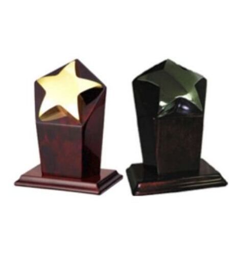 Multi Color Wood And Metal Material Rectangular Shape Unique Customized Trophies