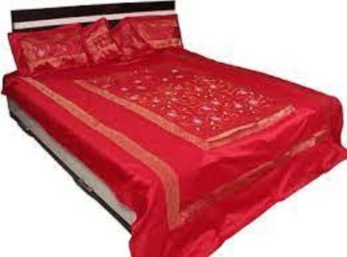 Multicolour 100% Silk Embroidered Bedspreads