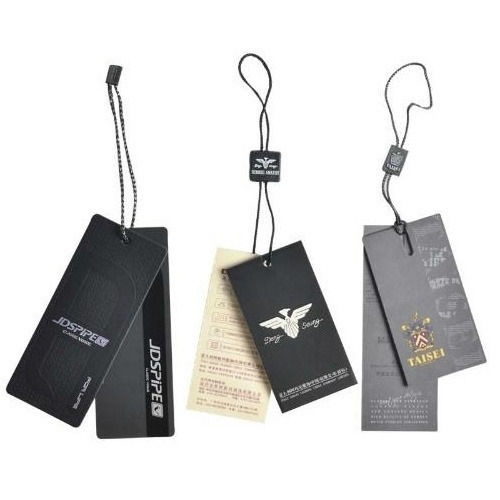 1-3 Inches Rectangular Shape Garment Hang Tag, Printed Paper Material