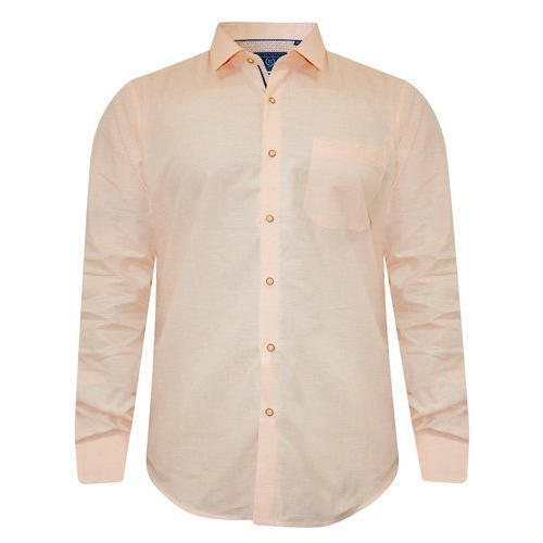 100% Cotton Material Full Sleeve And Straight Collar Plain Casual Shirt For Men