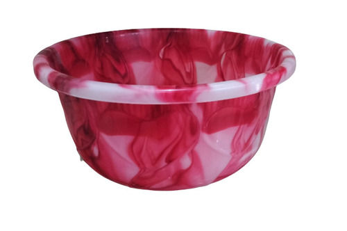 Pink 25 Liters 300 Gram Round Portable Rigid Unbreakable Plastic Tub