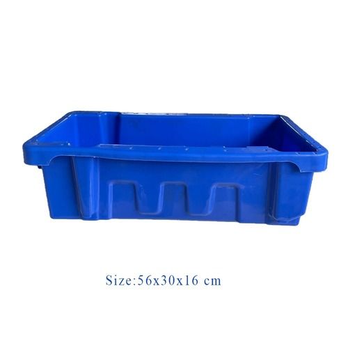 56x30x16 CM Sheep And Goat Non Toxic Plastic Feeder Box (Blue)