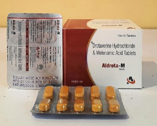 Aldrota-M Drotaverine Hydrochloride And Mefenamic Acid Tablets, 10x10 Blister