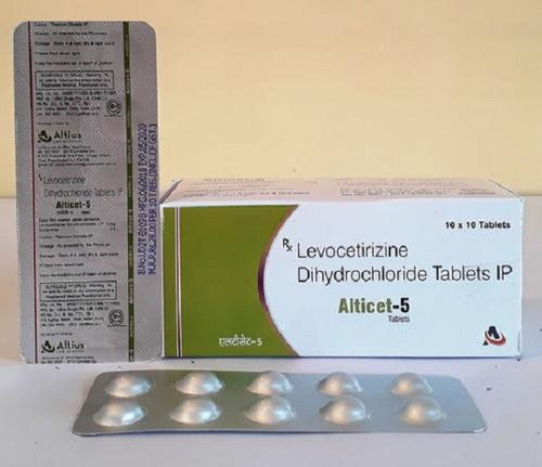 Alticet-5 Levocetirizine Dihydrochloride Antihistamine Tablets, 10x10 Alu Alu