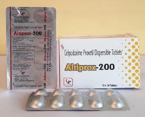 Altiprox-200 Cefpodoxime Proxetil Dispersible Antibiotic Tablets, 10x10 Alu Alu