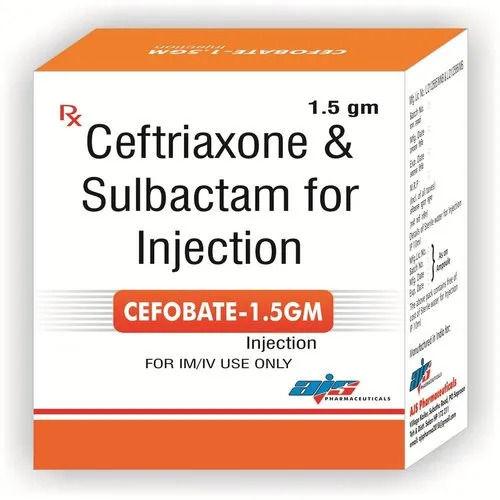  Cefobate-1.5Gm Ceftriaxone और Sulbactam एंटीबायोटिक इंजेक्शन सामान्य सीमेंट 