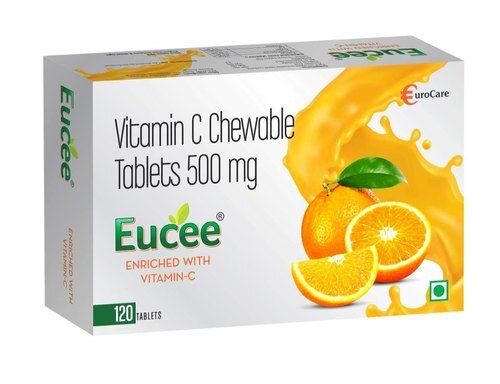 Eucee Vitamin C Chewable Tablet 500 Mg, 120 Tablets Pack