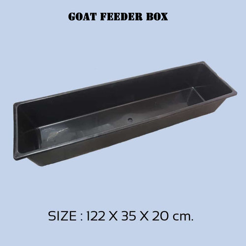 Goat Feeder Plastic Box (Black) For Poultry And Animal Farm Houses