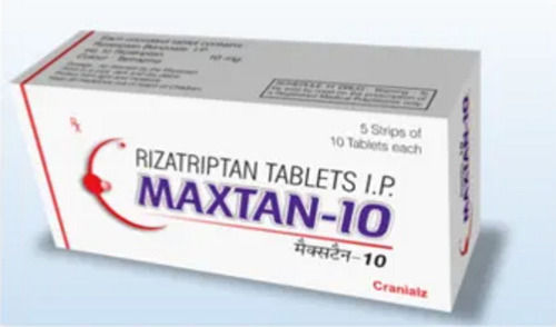 Maxtan Rizatriptan Tablets IP 10mg, 10x10 Tablets Strips Pack