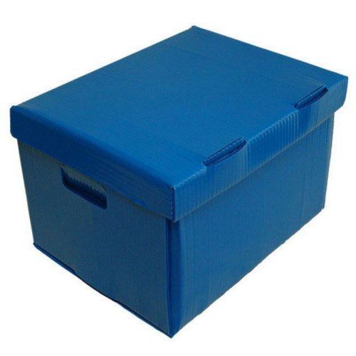 Waterproof 10mm and 5 Kg Capacity Plain Plastic Corrugated Box with Lid