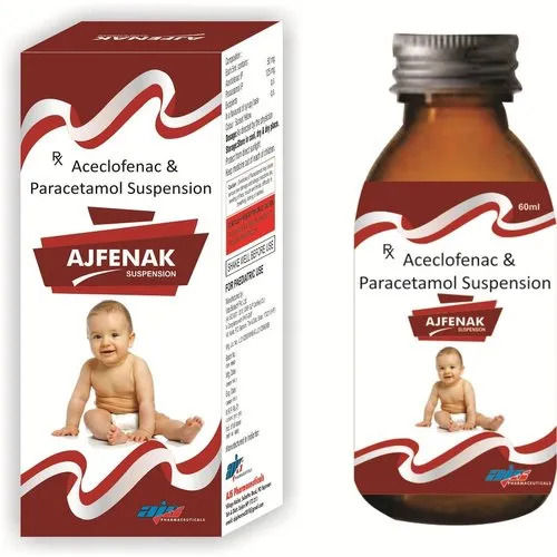 Ajfenak Aceclofenac And Paracetamol Anti-Inflammatory Oral Suspension