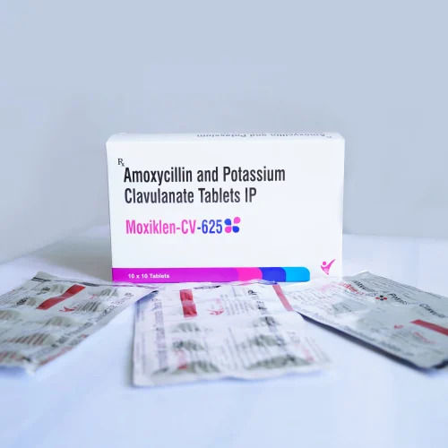 Amoxycillin And Potassium Clavulanate 625 MG Antibiotic Tablet, 10x10 Strip