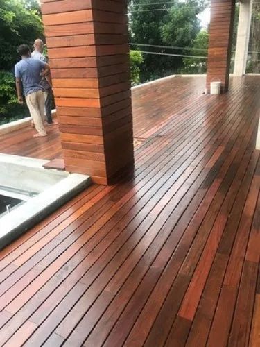 Rectangular Shape And 19 Mm Thick Solid Decking Floor Tile With 7 Feet Length