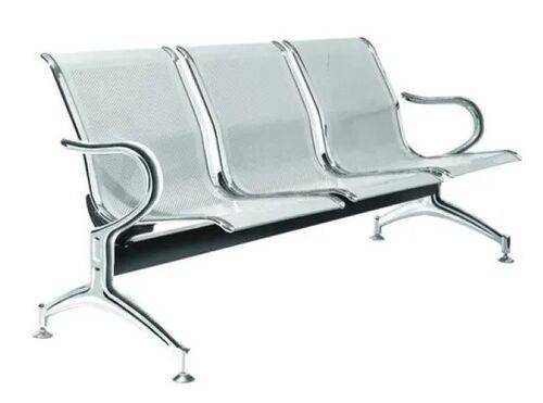 White Three Seater Iron Benches For Hospital