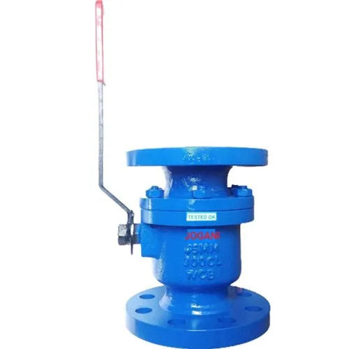 Blue 50Mm Six Holes Optimum Finish Heat Resistance Hard Structure Cast Iron Flanged Ball Valve