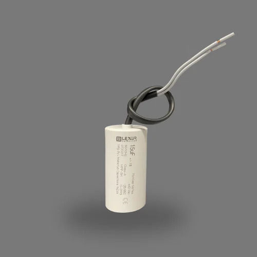 Electric Plastic 15 Mfd Motor Capacitor With 5% Tolerance, Clamp Mounting Efficiency: 98%