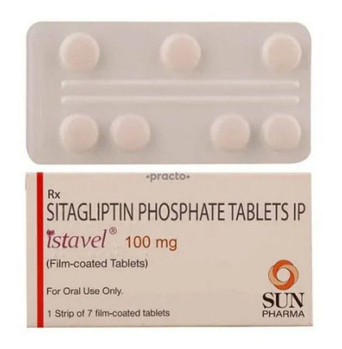 Istavel 100 Sitagliptin Phosphate Tablet Ip 100mg, 1 Strip 7 Film Coated Tablets