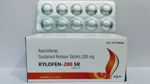 Kylofen-200 SR Aceclofenac Sustained Release Tablet, 10x10 Alu Alu